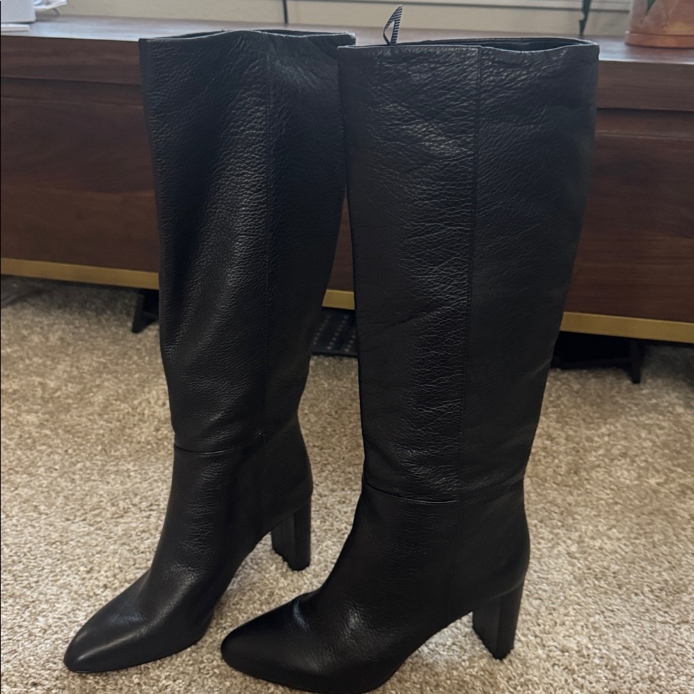 Essex Lane Black Heeled Boots for Women